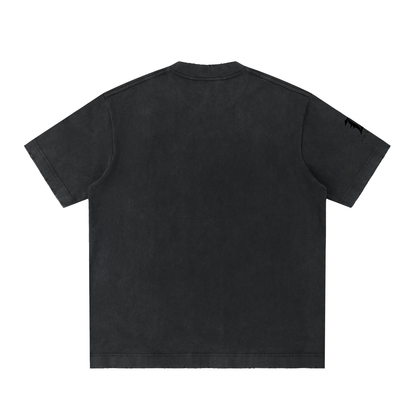 Surfer Life Forever-Heavyweight Vintage Washed Frayed T-Shirt