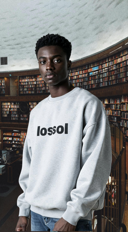 FOUNDATION1 LOSSOL CREW GREY - Fleeced Sweatshirt