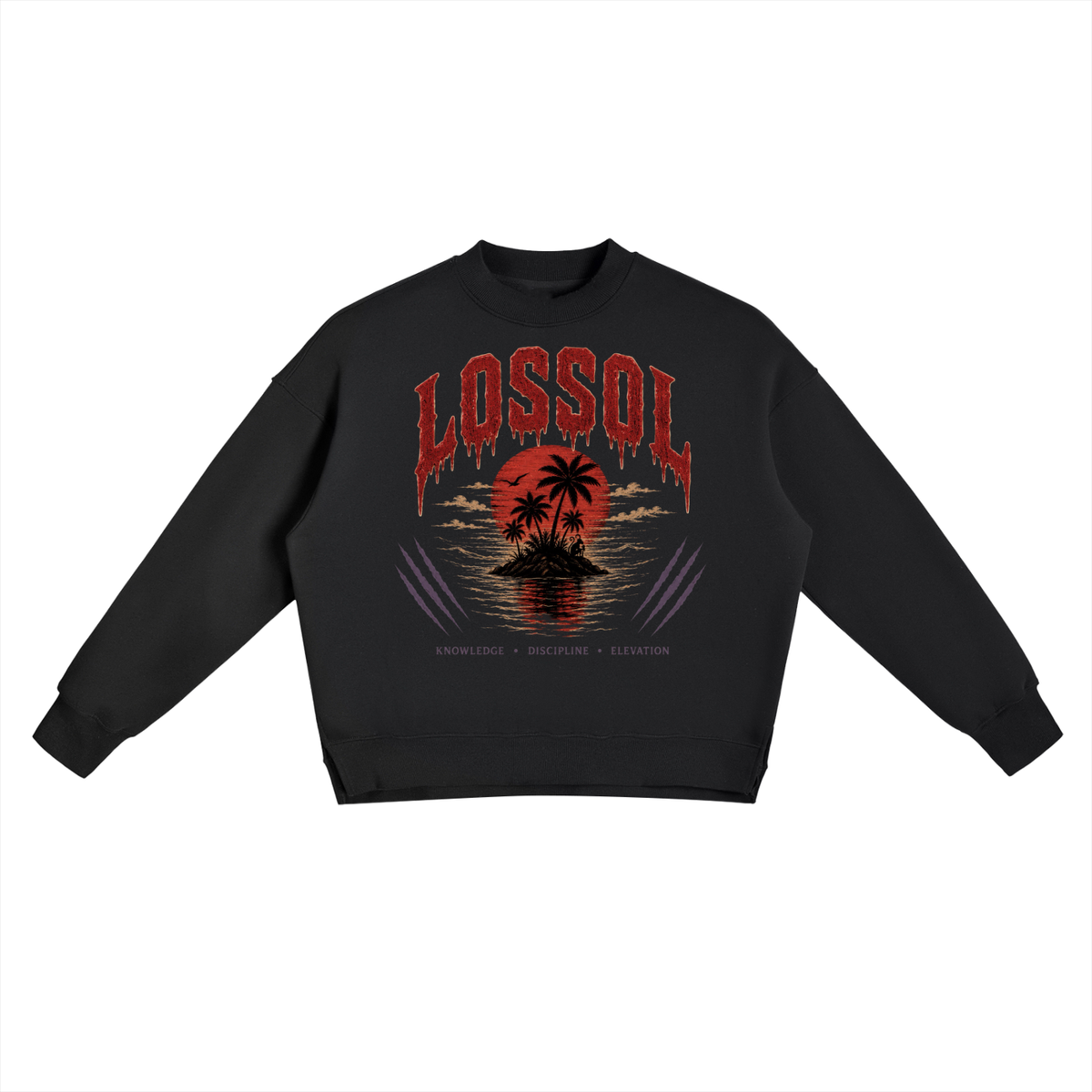 Island Nights Fleece Side Slit Crew
