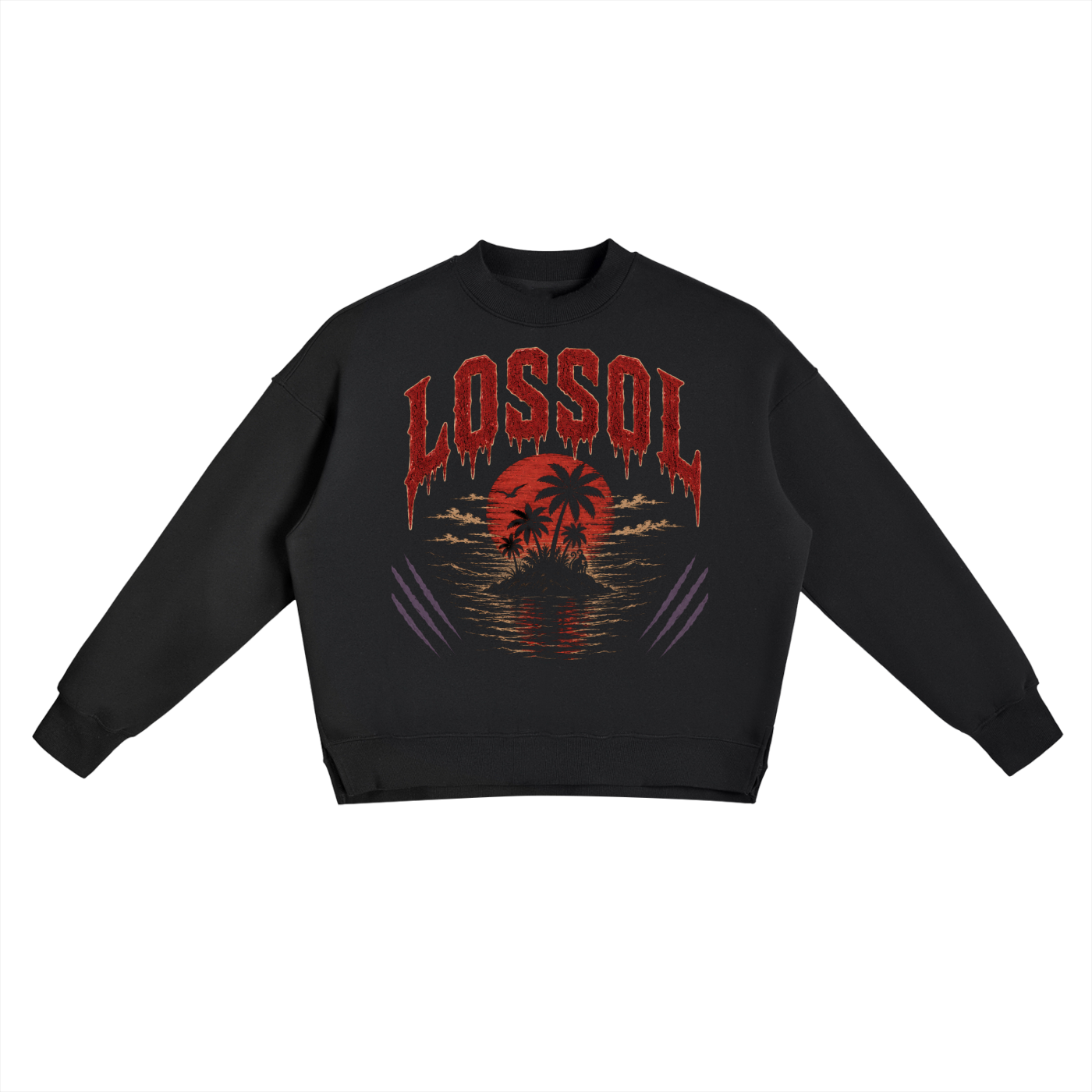 Island Nights Fleece Side Slit Crew